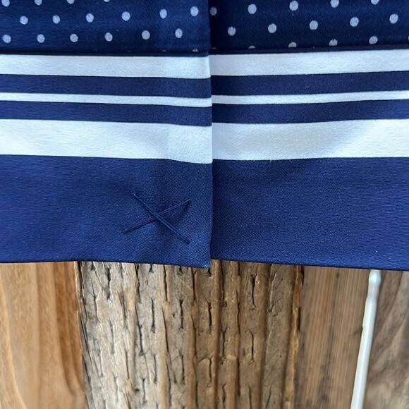 7th Avenue New York & Company skirt cotton blend polka dot navy 2 FiRM on PRICE - Picture 2 of 6